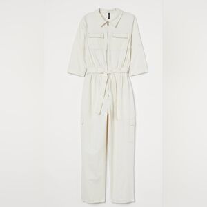 NWT Denim boiler suit In Off-White/ Cream